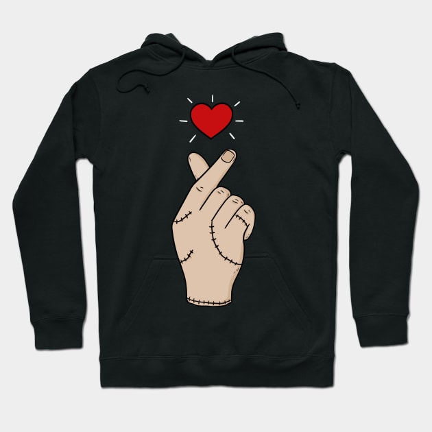 Finger heart Hoodie by coffeeman